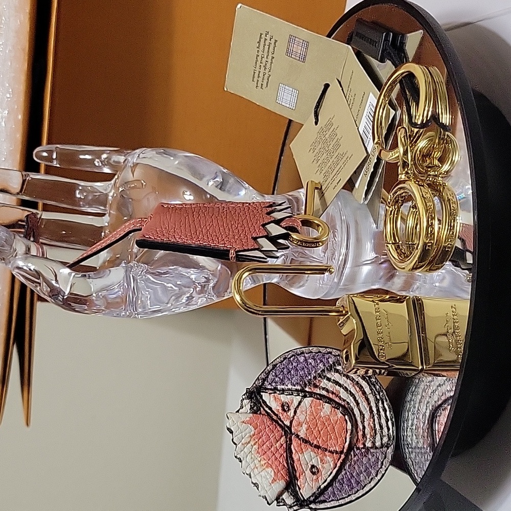 NWT BURBERRY PALLAS HEAD LOCK CHARM BUNDLE
